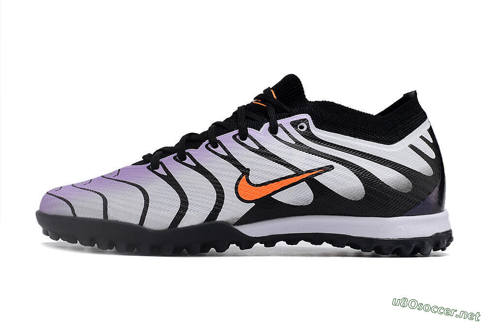 Unisex Nike Air Zoom Mercurial Vapor 14 Elite TF Football Shoes - Purple/Black/Orange 0