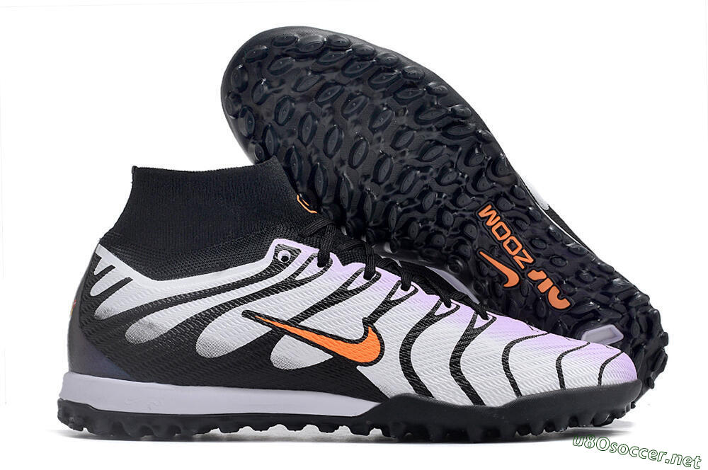 Unisex Nike Air Zoom Mercurial Superfly 9 Elite TF Football Shoes - Purple/Black/Orange 2