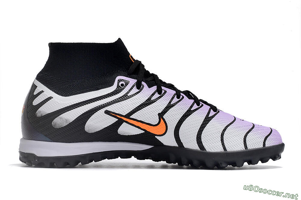 Unisex Nike Air Zoom Mercurial Superfly 9 Elite TF Football Shoes - Purple/Black/Orange 5