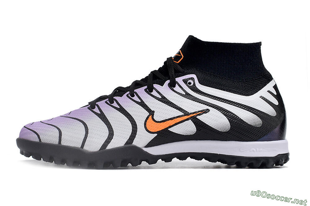 Unisex Nike Air Zoom Mercurial Superfly 9 Elite TF Football Shoes - Purple/Black/Orange 0