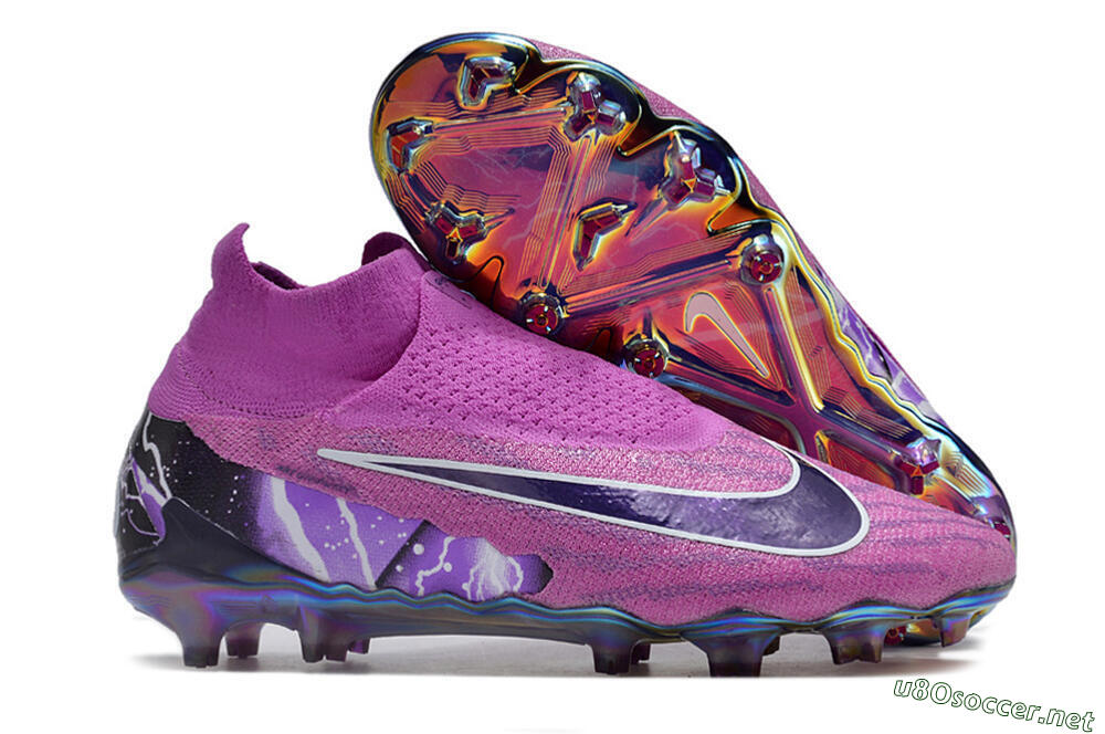 Men's Nike Phantom GX DF Elite FG Football Boots - Purple/Black/White/Gold 2
