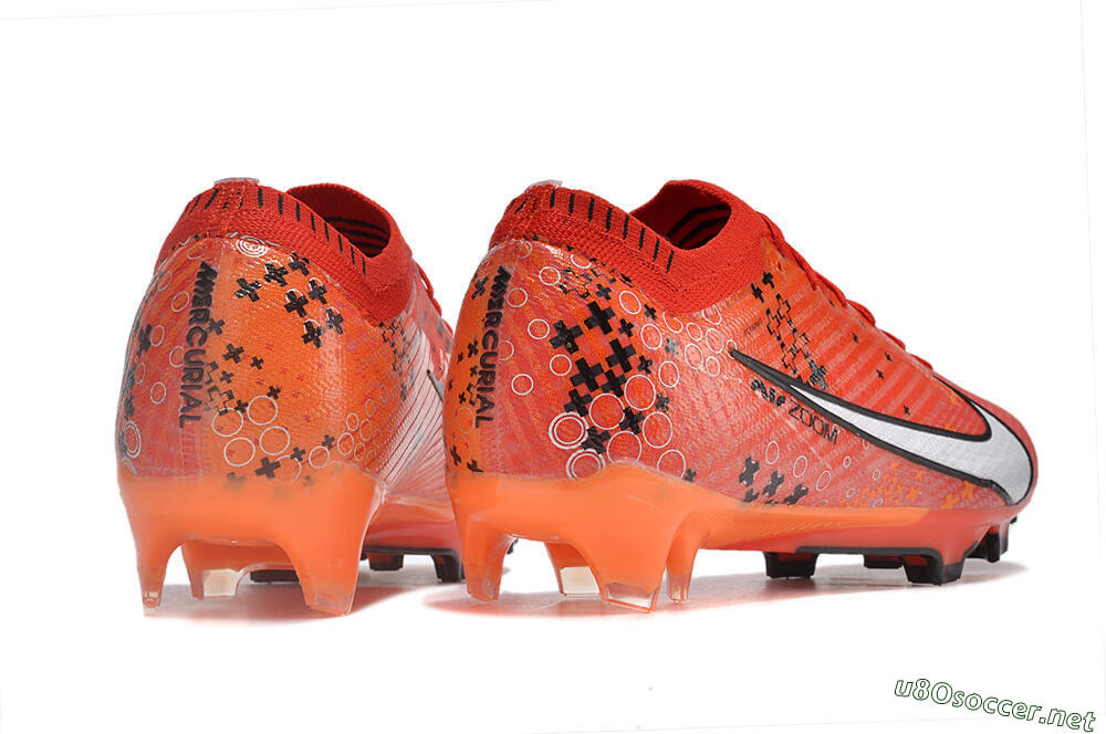 Men's Nike AIR Zoom Mercurial Vapor 15 Elite FG Football Boots - Orange/White/Black 6