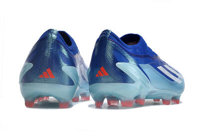 Men's Adidas X Crazyfast.1 Laceless FG Football Boots - Blue/White/Jade