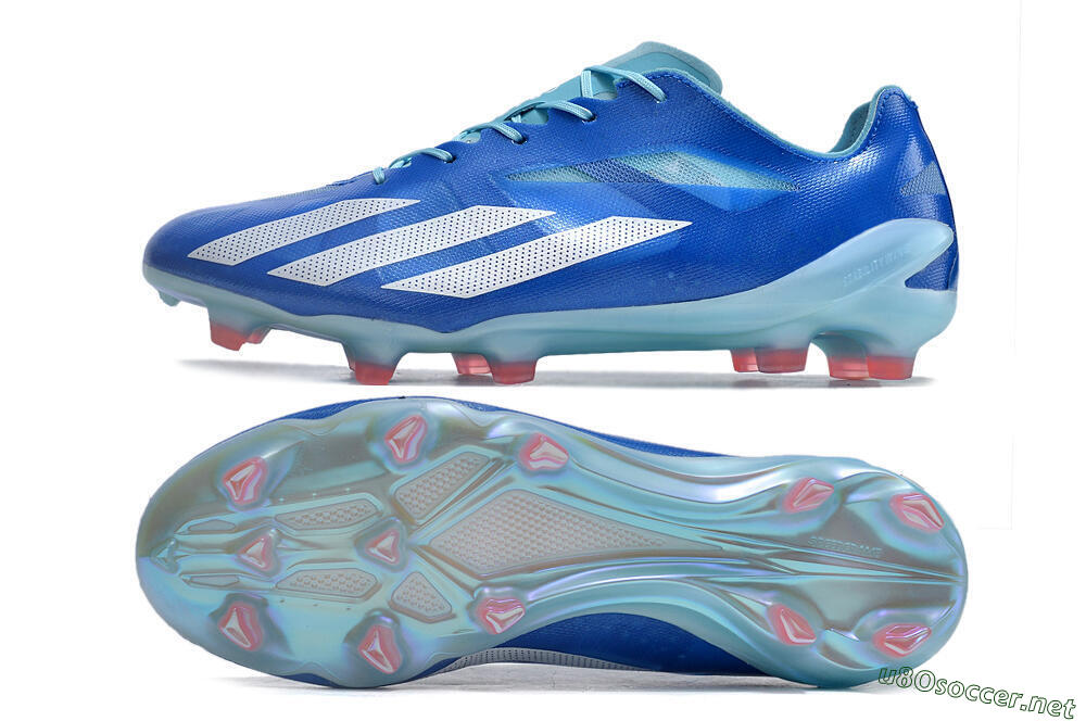 Men's Adidas X Crazyfast+ FG Football Boots - Blue/White/Jade 1