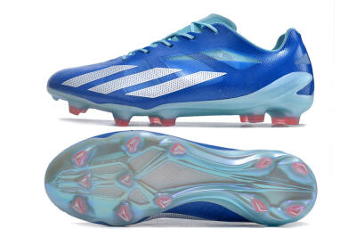 Men's Adidas X Crazyfast+ FG Football Boots - Blue/White/Jade