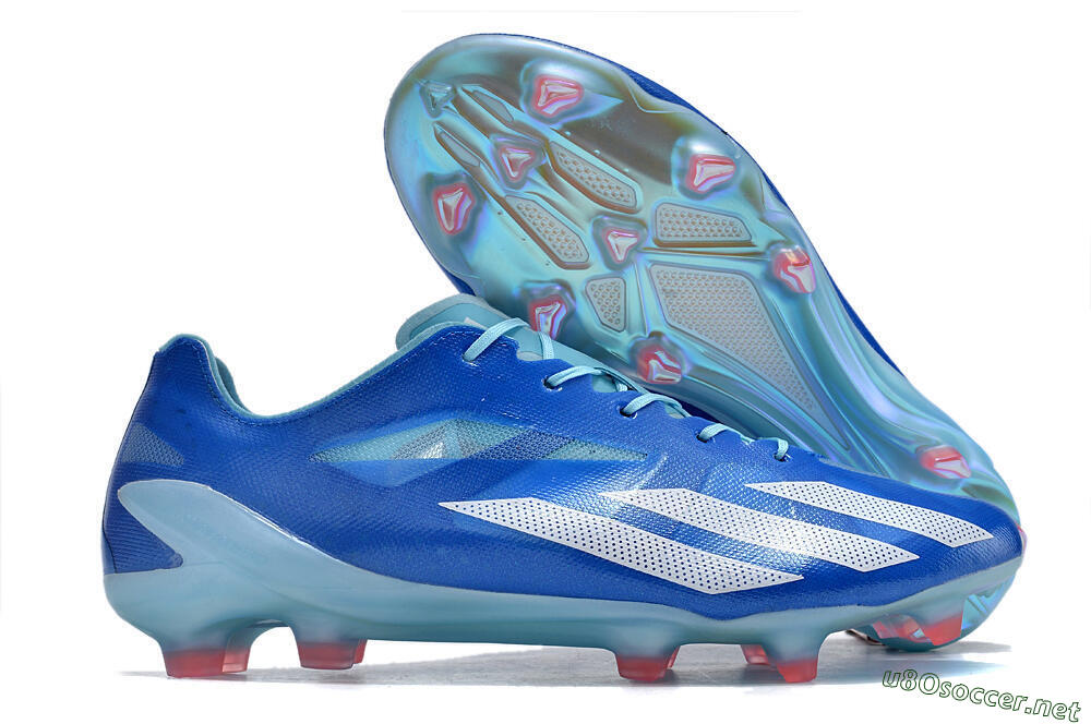 Men's Adidas X Crazyfast+ FG Football Boots - Blue/White/Jade 2