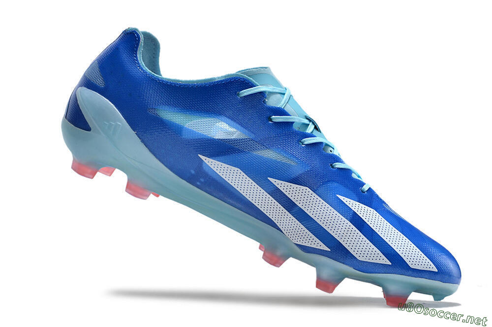 Men's Adidas X Crazyfast+ FG Football Boots - Blue/White/Jade 4