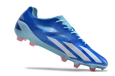 Men's Adidas X Crazyfast+ FG Football Boots - Blue/White/Jade