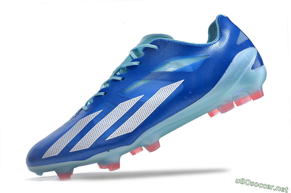 Men's Adidas X Crazyfast+ FG Football Boots - Blue/White/Jade 5