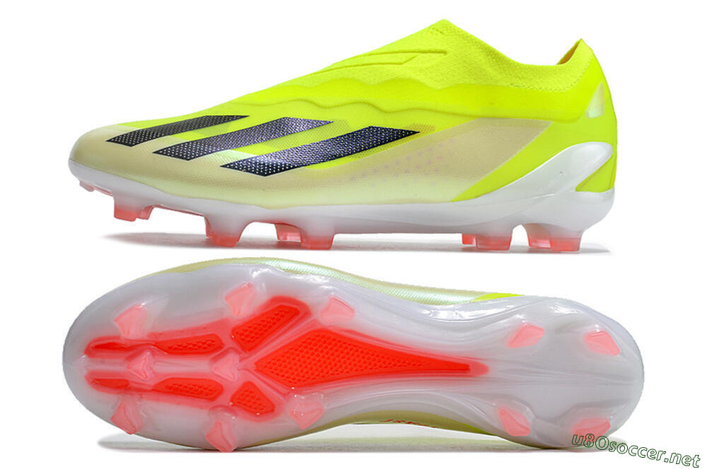 Men's Adidas X Crazyfast+ FG Football Boots - Yellow/Black/Pink 1