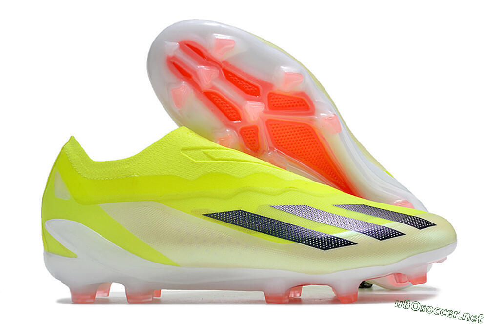 Men's Adidas X Crazyfast+ FG Football Boots - Yellow/Black/Pink 2