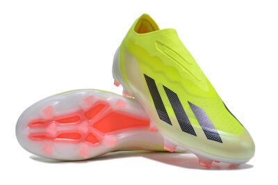 Men's Adidas X Crazyfast+ FG Football Boots - Yellow/Black/Pink