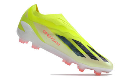 Men's Adidas X Crazyfast+ FG Football Boots - Yellow/Black/Pink