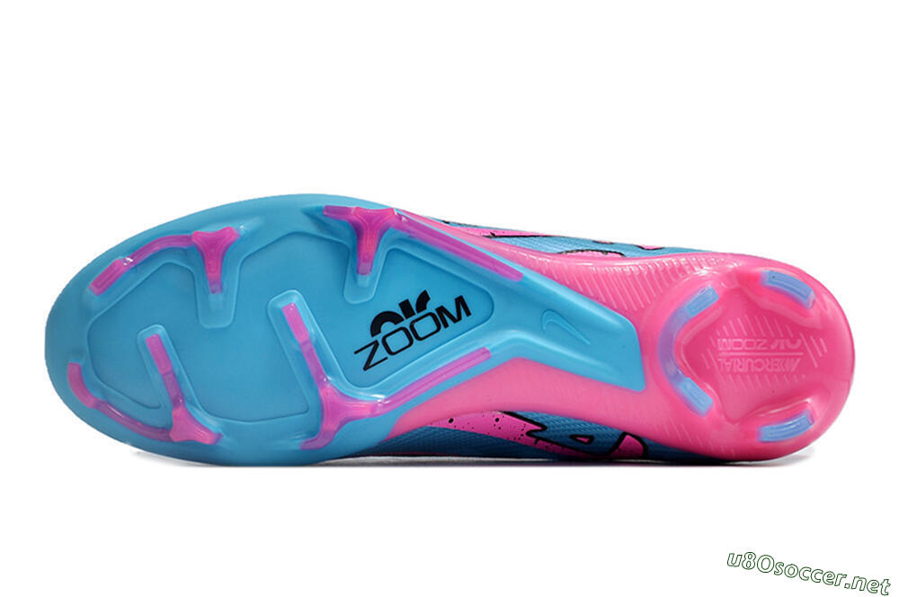 Unisex Nike Air Zoom Mercurial Vapor 15 Elite FG Football Boots - Blue/Pink/Black 6