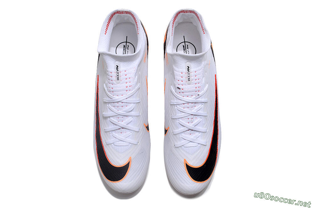 Unisex Nike Air Zoom Mercurial Superfly 9 Elite FG Football Boots - White/Orange/Black 7