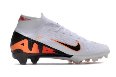 Unisex Nike Air Zoom Mercurial Superfly 9 Elite FG Football Boots - White/Orange/Black