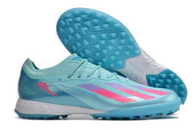 Men's Adidas X Crazyfast.1 TF Football Shoes - Jade/Pink/Purple