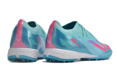 Men's Adidas X Crazyfast.1 TF Football Shoes - Jade/Pink/Purple