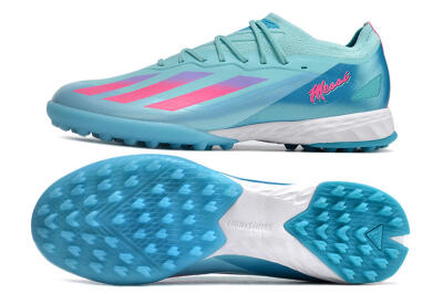 Men's Adidas X Crazyfast.1 TF Football Shoes - Jade/Pink/Purple