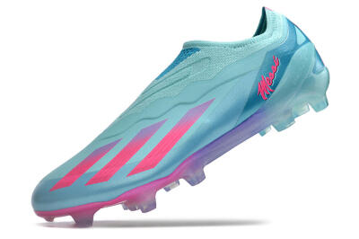 Men's Adidas X Crazyfast+ FG Football Boots - Flash Aqua/Lucid Pink/Lucid Cyan