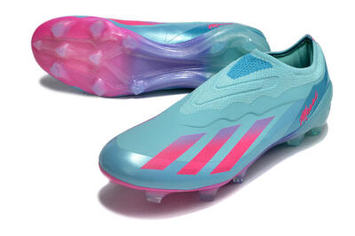 Men's Adidas X Crazyfast+ FG Football Boots - Flash Aqua/Lucid Pink/Lucid Cyan