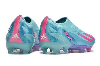 Men's Adidas X Crazyfast+ FG Football Boots - Flash Aqua/Lucid Pink/Lucid Cyan