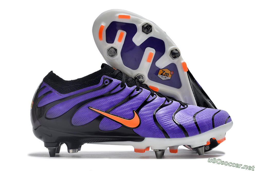 Men's Nike Air Zoom Mercurial Vapor 15 Elite SG Football Boots - Purple/Black/Orange 2
