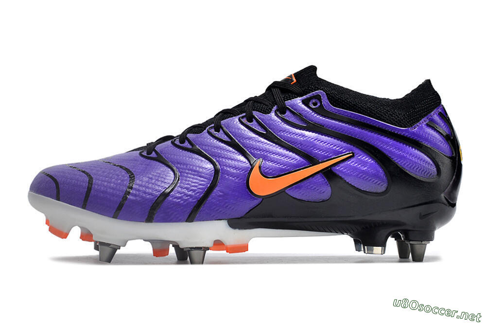Men's Nike Air Zoom Mercurial Vapor 15 Elite SG Football Boots - Purple/Black/Orange 0