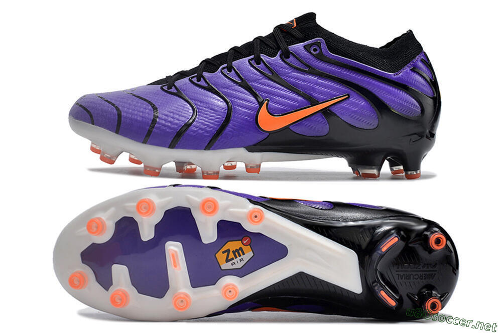 Men's Nike Air Zoom Mercurial Vapor 15 Elite AG Football Boots - Purple/Black/Orange 1