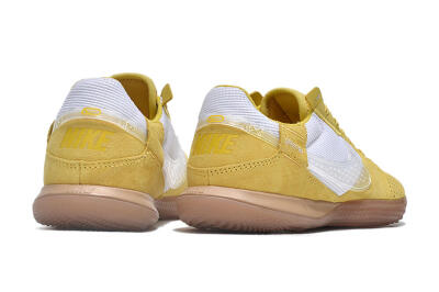 Men's Nike Street Gato IC Football Shoes - White/Yellow/Brown