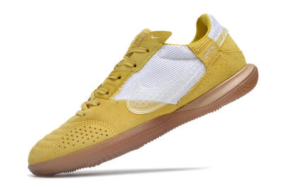 Men's Nike Street Gato IC Football Shoes - White/Yellow/Brown