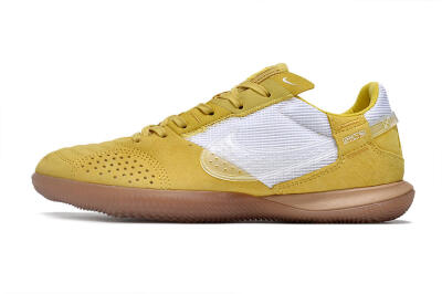 Men's Nike Street Gato IC Football Shoes - White/Yellow/Brown