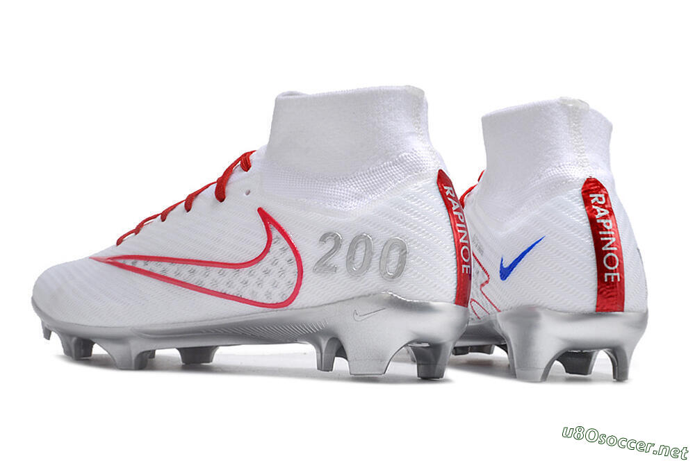 Unisex Nike Air Zoom Mercurial Superfly 9 Elite FG Football Boots - White/Red/Silver 4