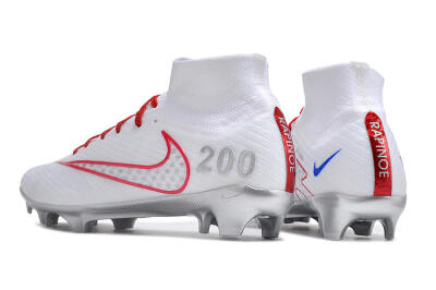 Unisex Nike Air Zoom Mercurial Superfly 9 Elite FG Football Boots - White/Red/Silver