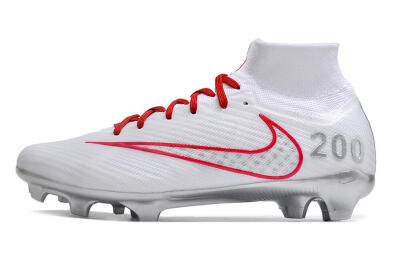 Unisex Nike Air Zoom Mercurial Superfly 9 Elite FG Football Boots - White/Red/Silver