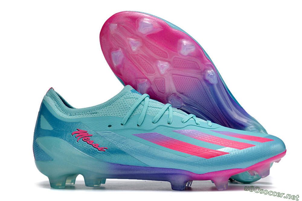 Men's Adidas X Crazyfast.1 Messi.1 FG Football Boots - Blue/Pink/Purple 2
