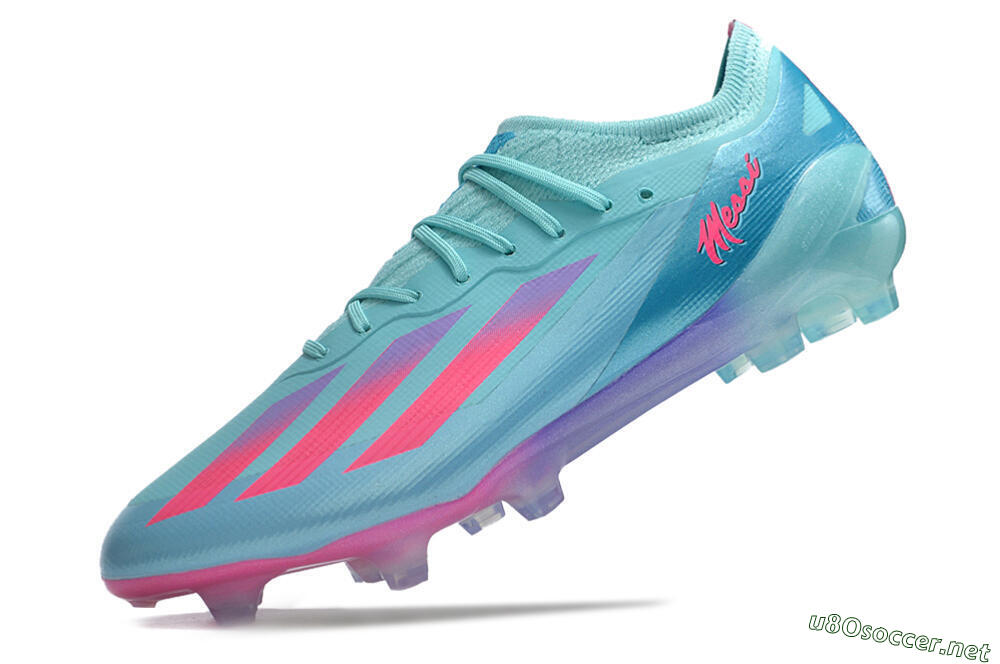 Men's Adidas X Crazyfast.1 Messi.1 FG Football Boots - Blue/Pink/Purple 6