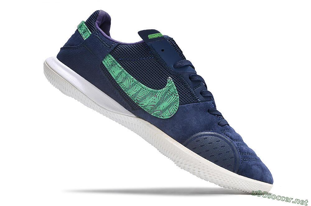Men's Nike Street Gato IC Football Shoes - Blue/Green/White 4