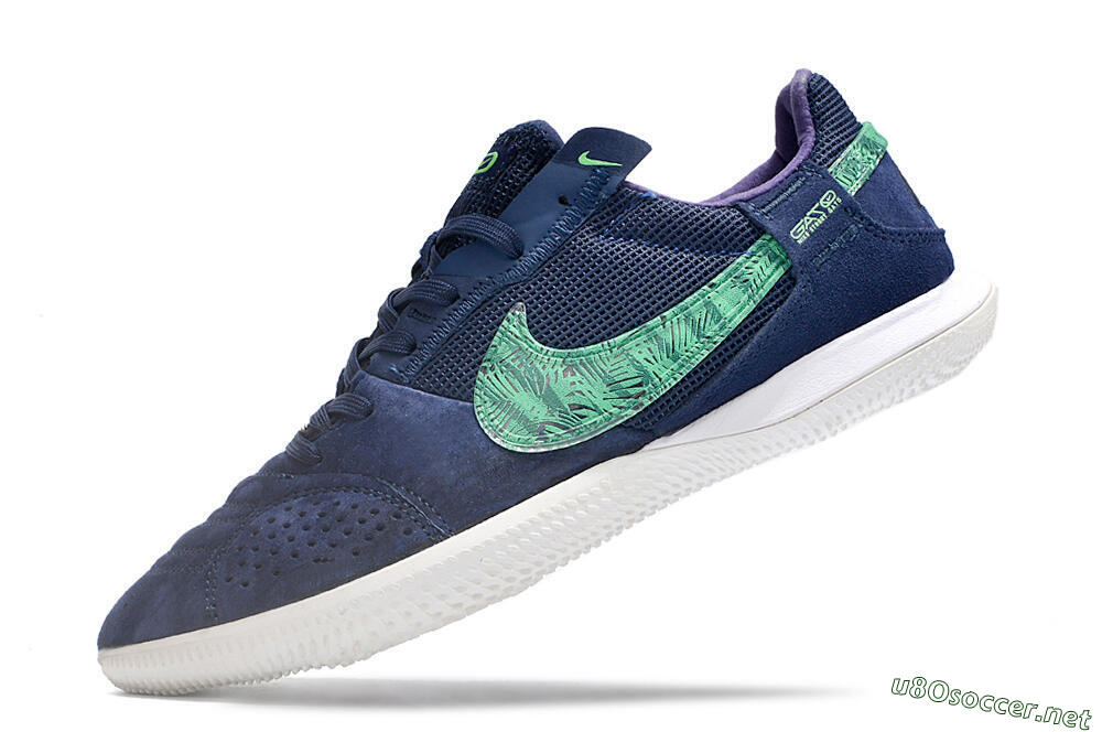 Men's Nike Street Gato IC Football Shoes - Blue/Green/White 5