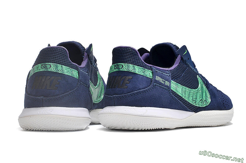 Men's Nike Street Gato IC Football Shoes - Blue/Green/White 6
