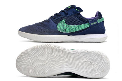Men's Nike Street Gato IC Football Shoes - Blue/Green/White