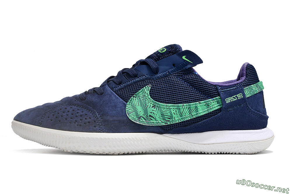 Men's Nike Street Gato IC Football Shoes - Blue/Green/White 0