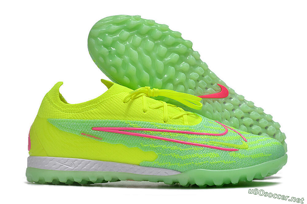 Men's Nike Phantom GX Elite TF Football Shoes - Yellow/Green/Pink 2