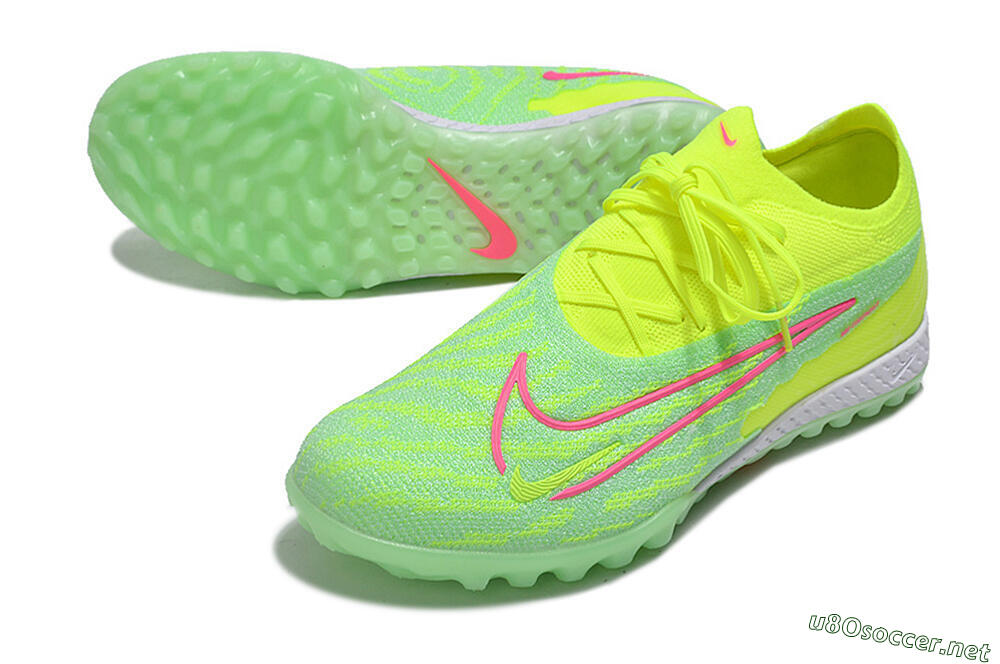 Men's Nike Phantom GX Elite TF Football Shoes - Yellow/Green/Pink 3