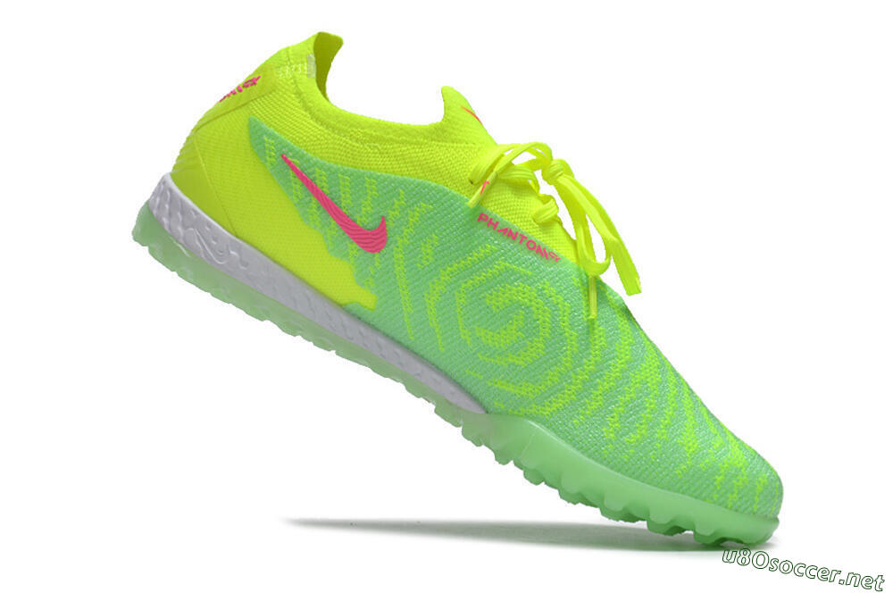 Men's Nike Phantom GX Elite TF Football Shoes - Yellow/Green/Pink 4