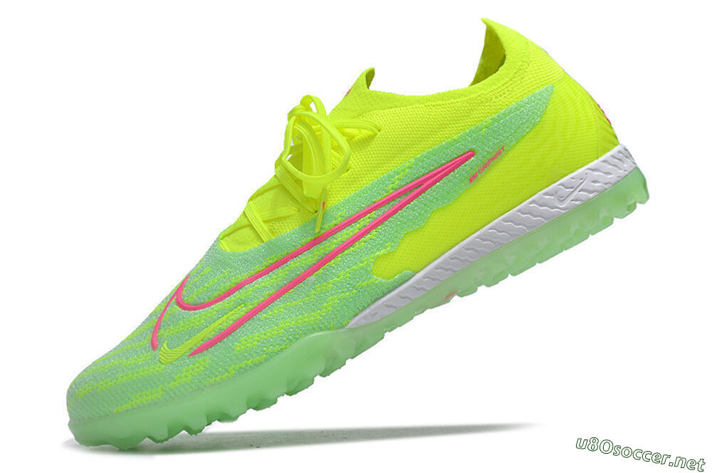 Men's Nike Phantom GX Elite TF Football Shoes - Yellow/Green/Pink 5