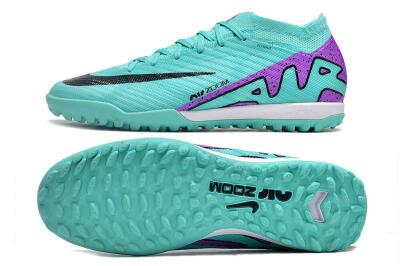 Unisex Nike Air Zoom Mercurial Vapor 15 Elite TF Football Shoes - Turquoise/Black/White/Purple