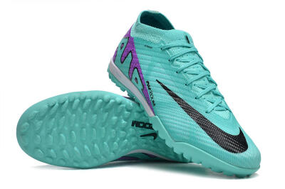 Unisex Nike Air Zoom Mercurial Vapor 15 Elite TF Football Shoes - Turquoise/Black/White/Purple