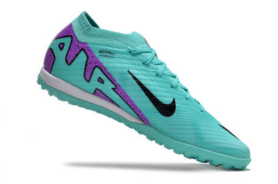 Unisex Nike Air Zoom Mercurial Vapor 15 Elite TF Football Shoes - Turquoise/Black/White/Purple