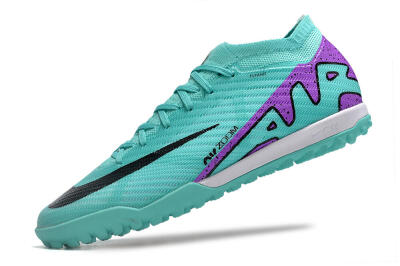 Unisex Nike Air Zoom Mercurial Vapor 15 Elite TF Football Shoes - Turquoise/Black/White/Purple